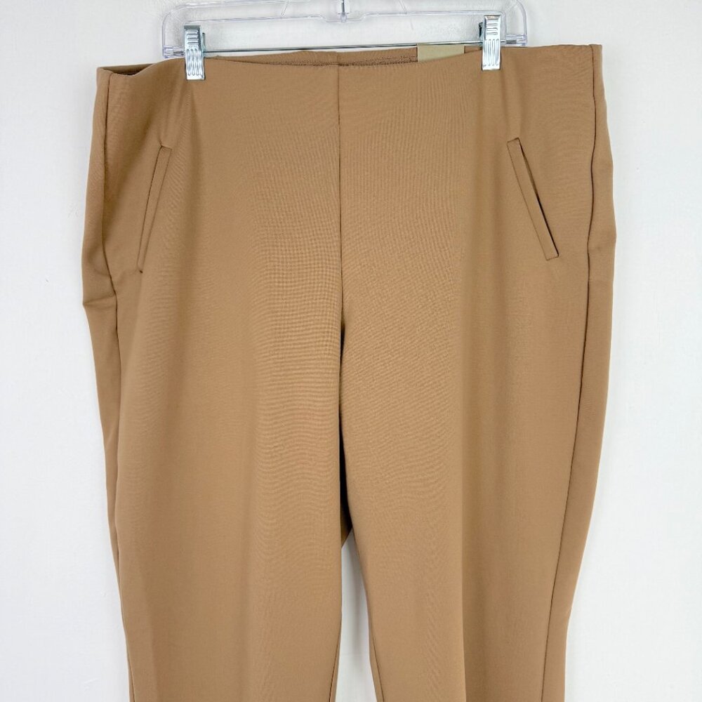 NWT Chico's Fabulously Slimming Ponte Slim Pant Classic Camel Plus Size 18 R NEW - Picture 2 of 11